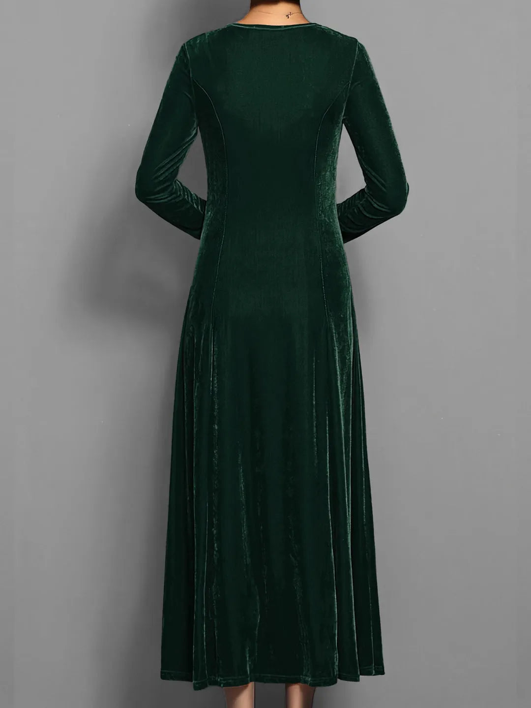 Women's Formal Classy Maxi Wedding Guest Dress with Long Sleeve