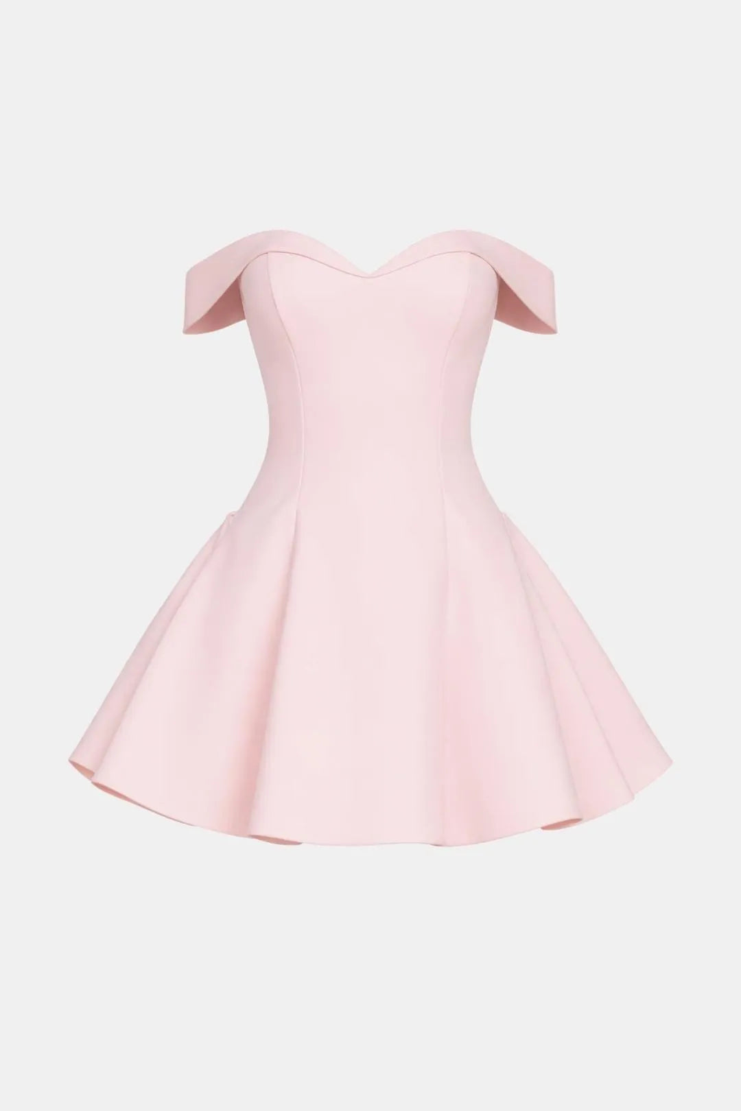 Women’s Elegant Bardot Neckline Mini Cocktail Dress with Fit and Flare