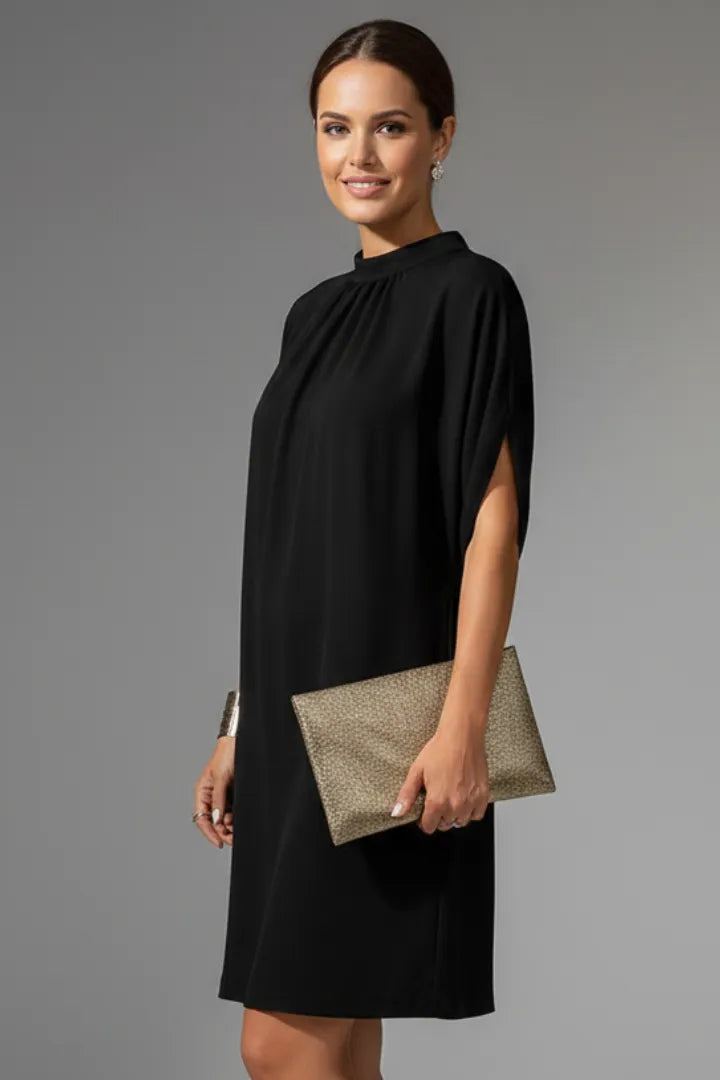 Women’s Elegant Casual Mini Wedding Guest Dress with Slit Sleeve
