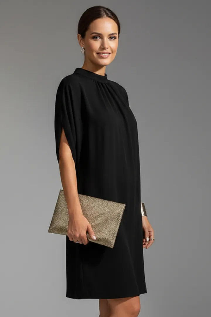 Women’s Elegant Casual Mini Wedding Guest Dress with Slit Sleeve
