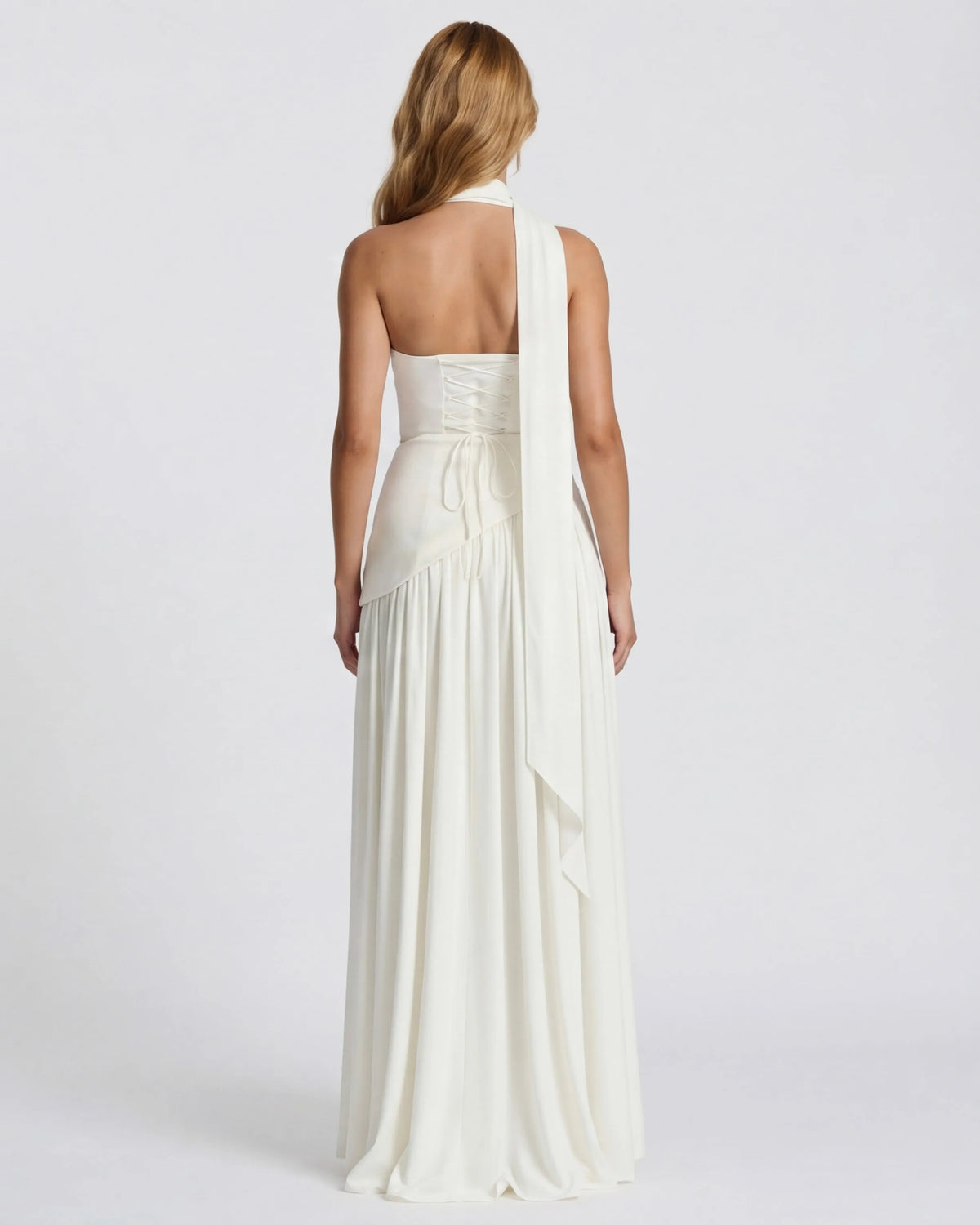 Women’s Elegant Flowy Maxi Wedding Guest Dress with Slit