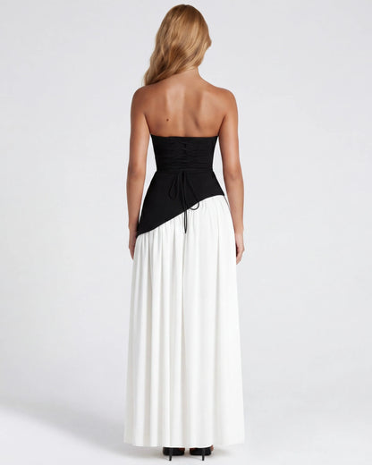 Women’s Elegant Flowy Maxi Wedding Guest Dress with Slit