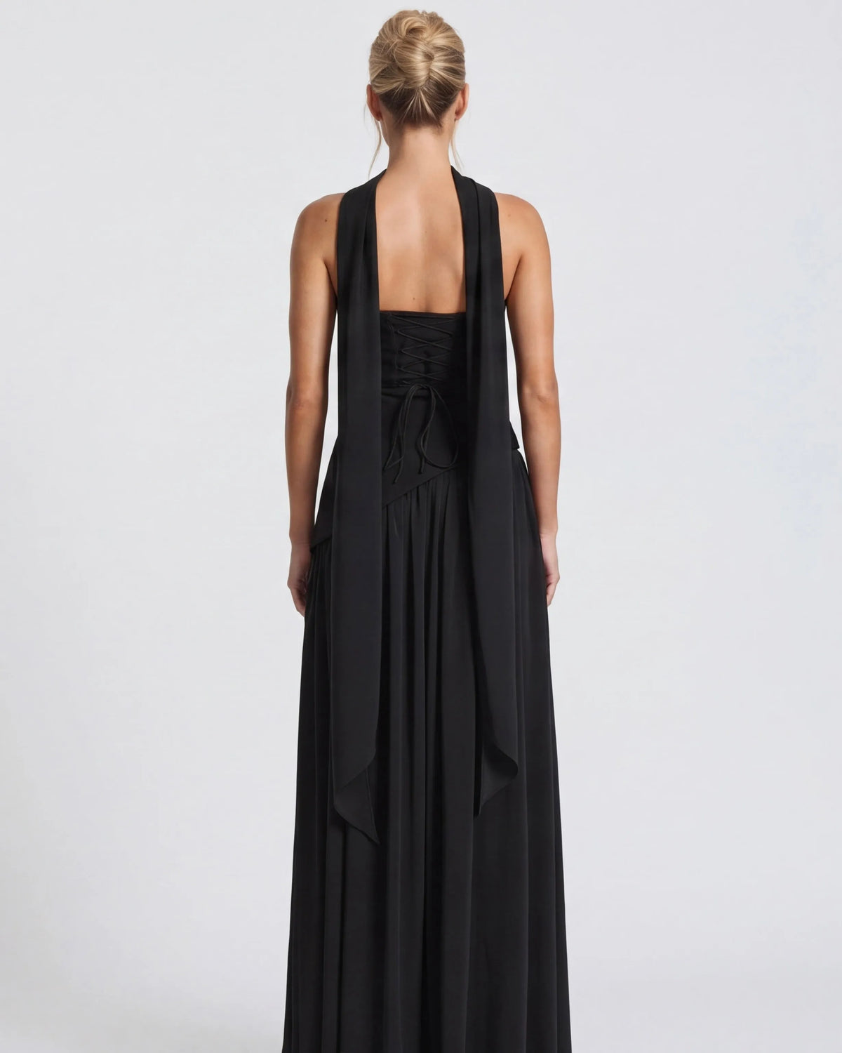 Women’s Elegant Flowy Maxi Wedding Guest Dress with Slit