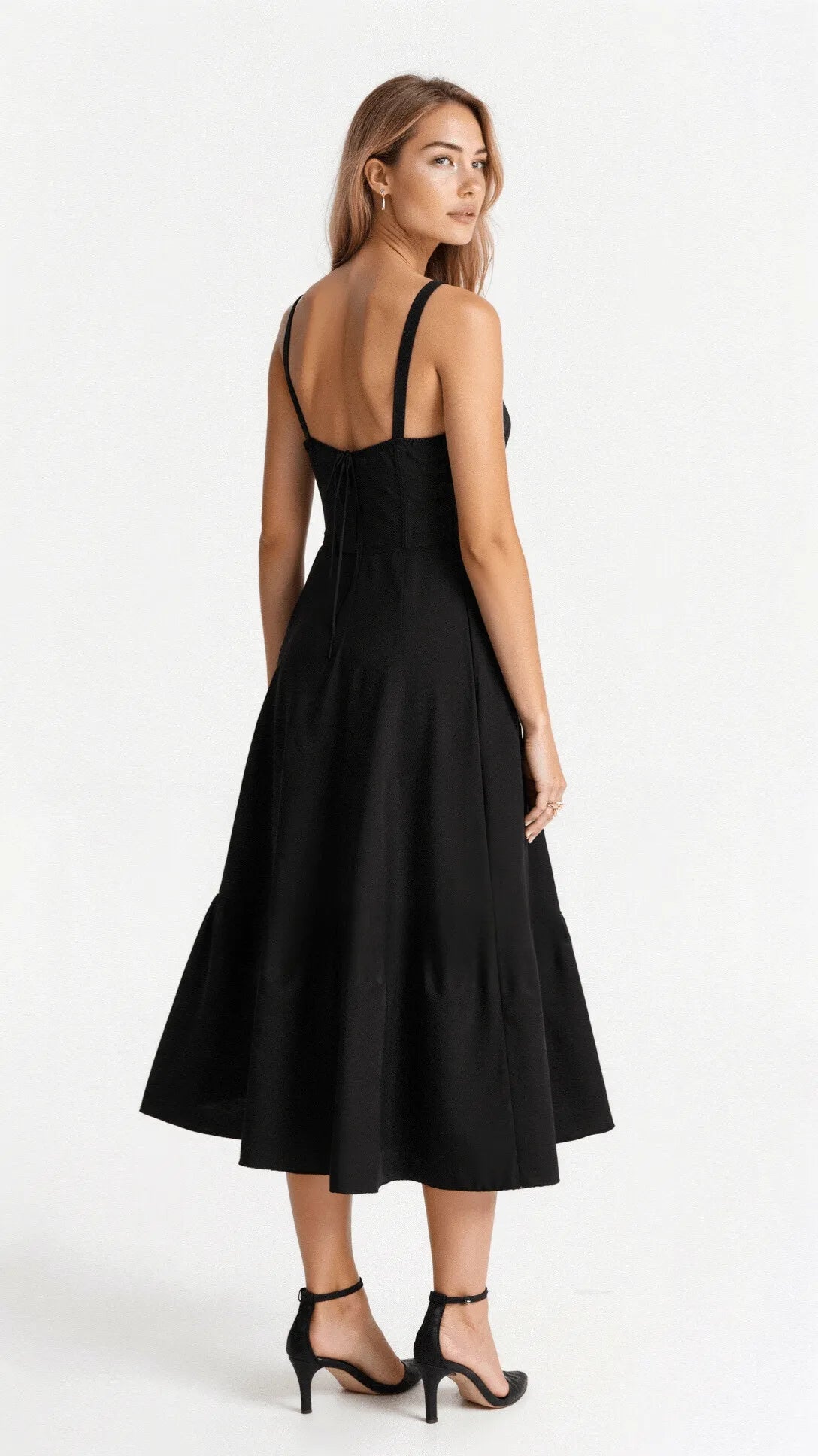 Women's Elegant Sweetheart Neckline Maxi Wedding Guest Dress with Slit