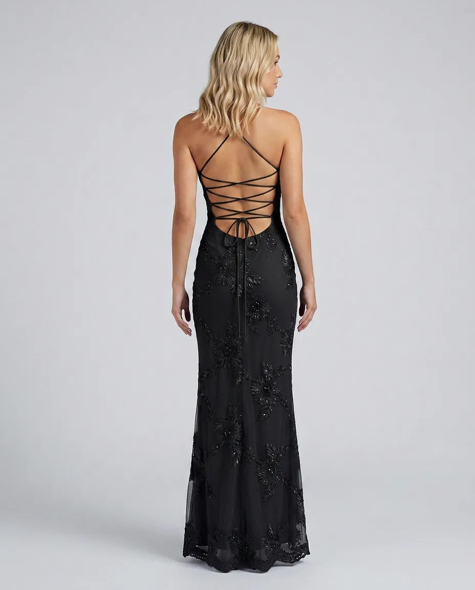 Women's Floral Elegant Maxi Wedding Guest Dress with Sweetheart Neckline