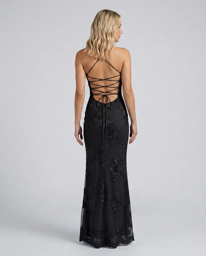 Women's Floral Elegant Maxi Wedding Guest Dress with Sweetheart Neckline