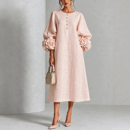 Women's Formal Casual Mini Cocktail Dress with Button-Up
