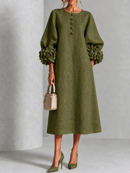 Women's Formal Casual Mini Cocktail Dress with Button-Up