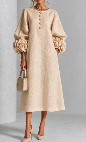Women's Formal Casual Mini Cocktail Dress with Button-Up