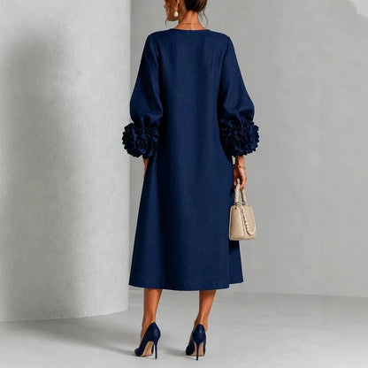 Women's Formal Casual Mini Cocktail Dress with Button-Up