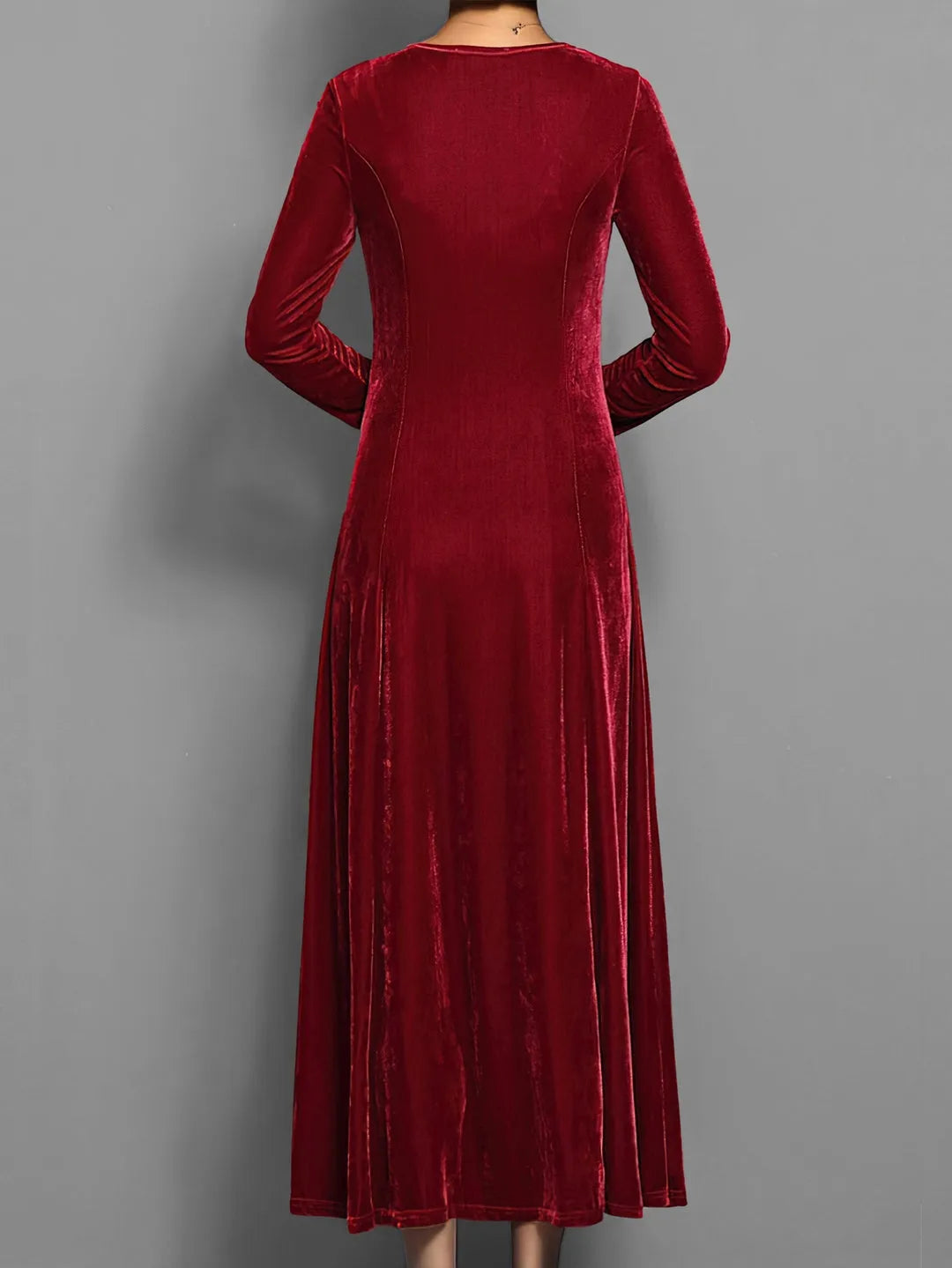 Women's Formal Classy Maxi Wedding Guest Dress with Long Sleeve