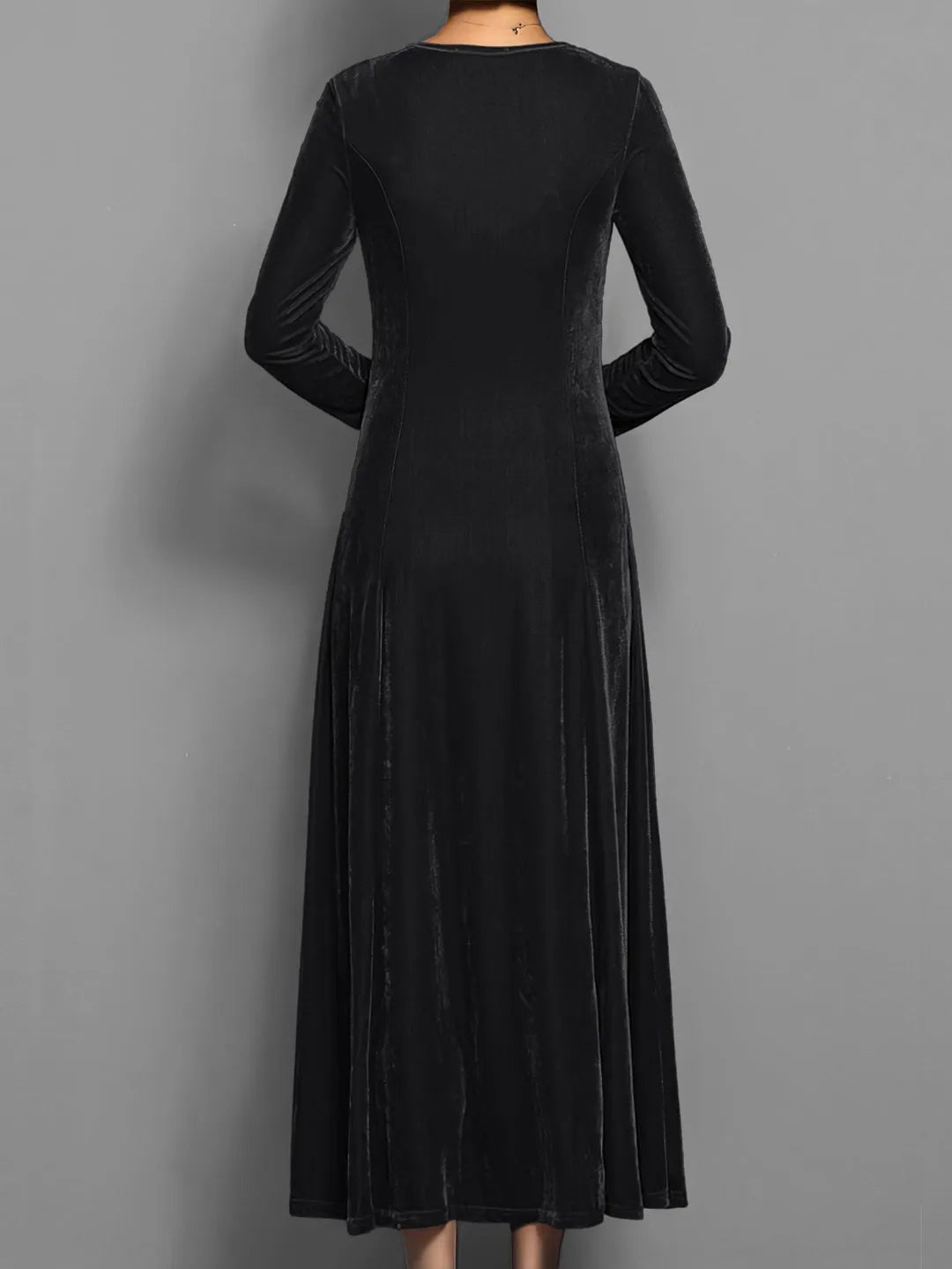 Women's Formal Classy Maxi Wedding Guest Dress with Long Sleeve