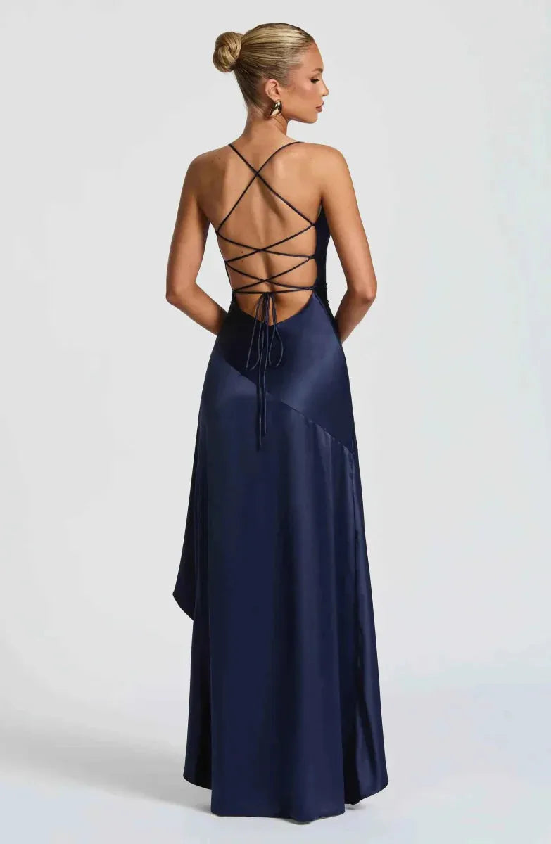 Women’s Formal Elegant Maxi Wedding Guest Dress with Slit