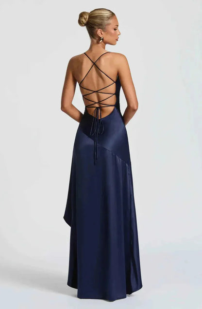 Women’s Formal Elegant Maxi Wedding Guest Dress with Slit