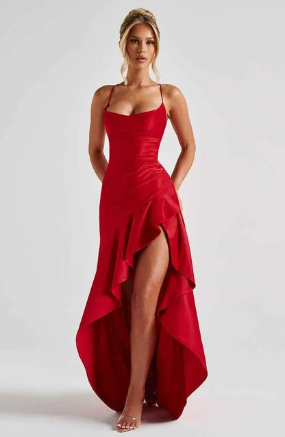 Women’s Formal Elegant Maxi Wedding Guest Dress with Slit