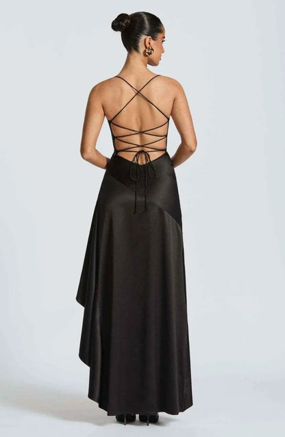 Women’s Formal Elegant Maxi Wedding Guest Dress with Slit