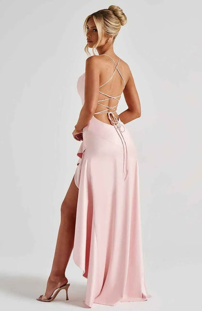 Women’s Formal Elegant Maxi Wedding Guest Dress with Slit