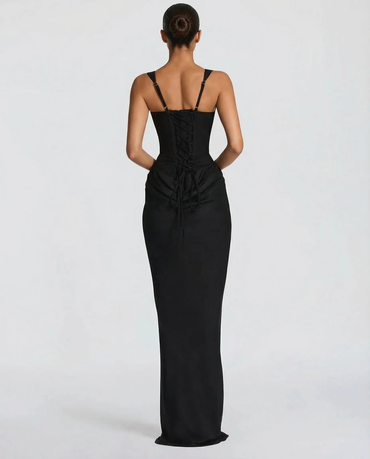 Women's Formal Evening Maxi Wedding Guest Dress with Corset