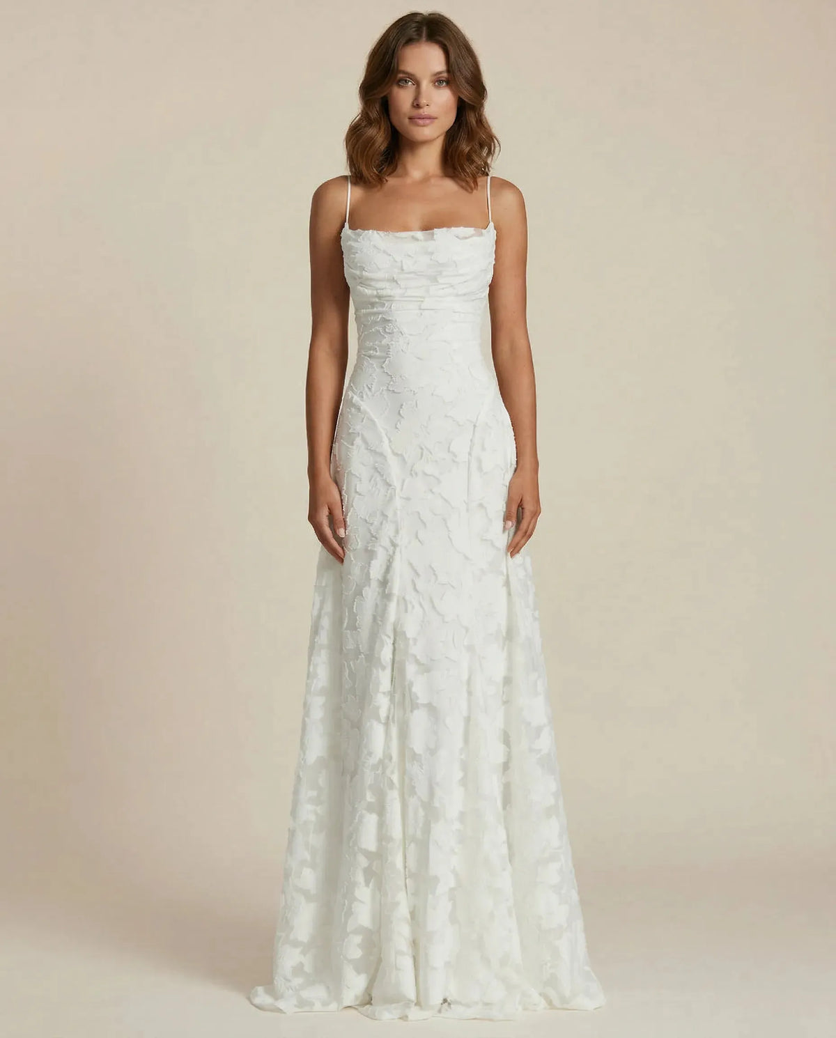 Women's Formal Evening Maxi Wedding Guest Dress with Cowl Neck