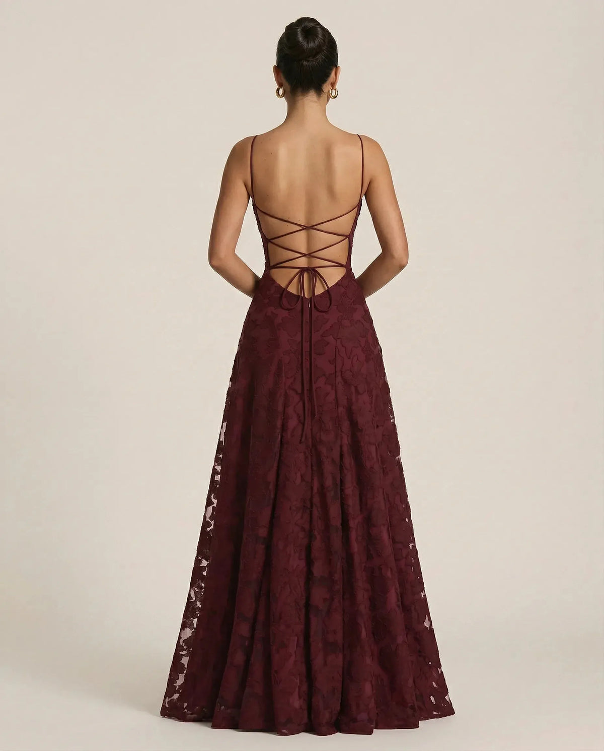Women's Formal Evening Maxi Wedding Guest Dress with Cowl Neck