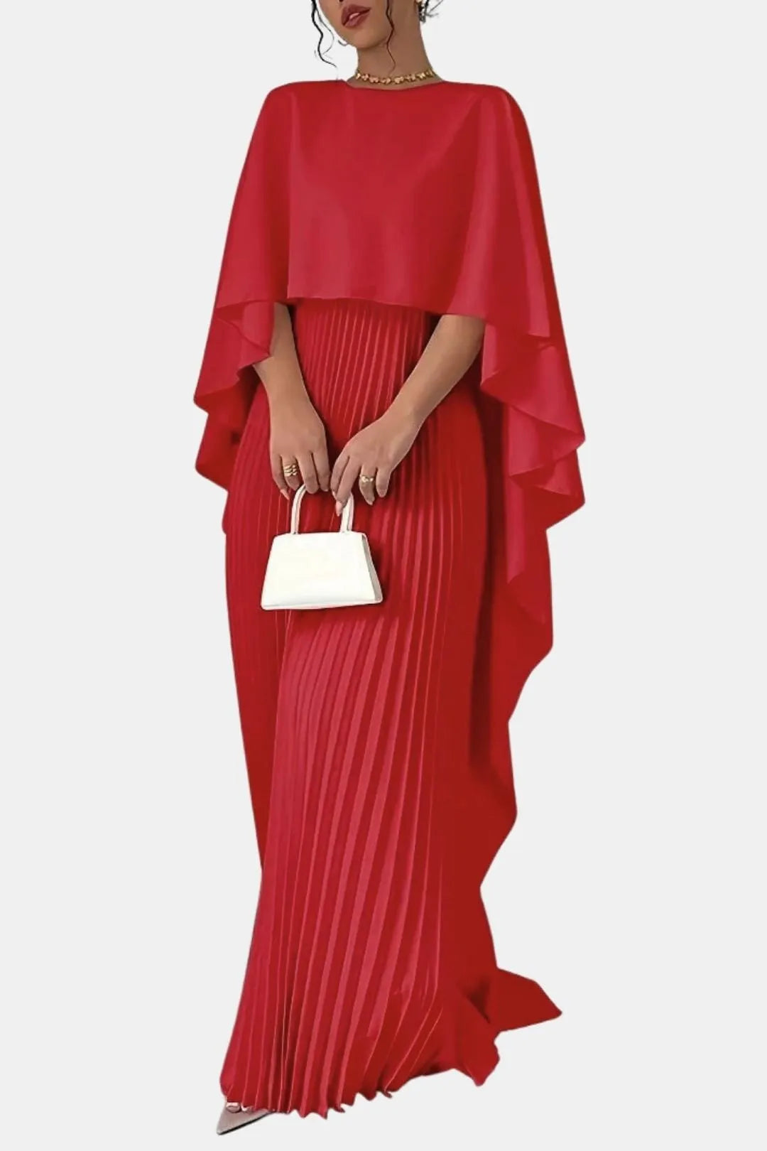 Women's Formal Evening Maxi Wedding Guest Dress with High Neck