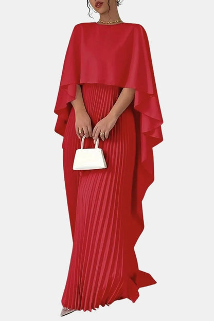 Women's Formal Evening Maxi Wedding Guest Dress with High Neck