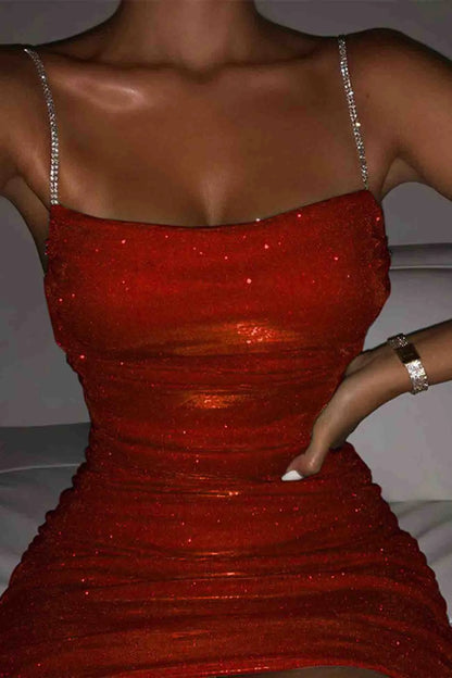 Women’s Formal Evening Mini Cocktail Dress with Ruched