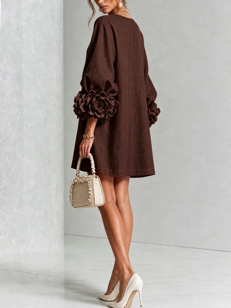 Women's Formal Lightweight Mini Cocktail Dress with Button-Up