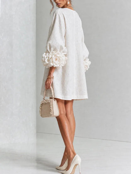 Women's Formal Lightweight Mini Cocktail Dress with Button-Up