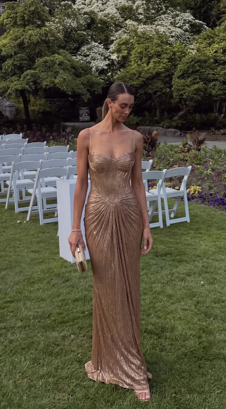 Women's Formal Corset Maxi Cocktail Dress with Sweetheart Neckline