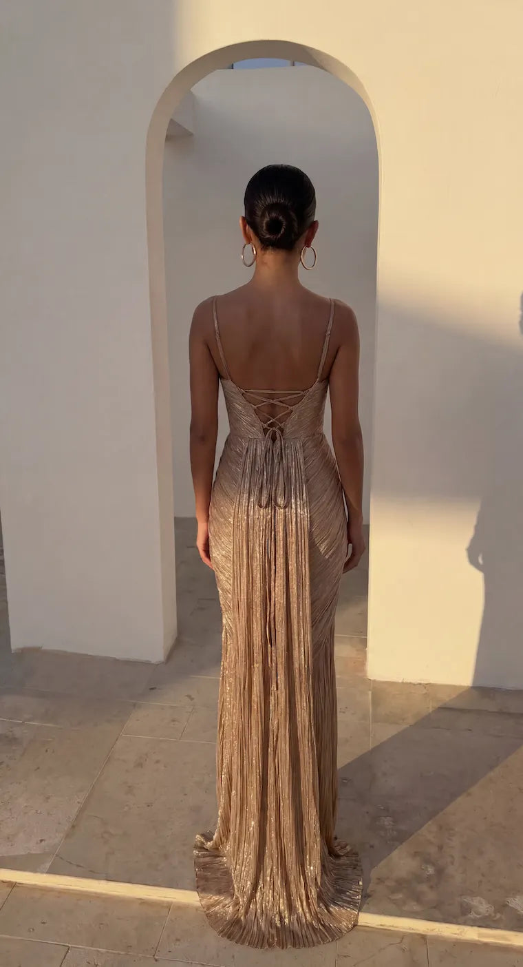 Women's Formal Corset Maxi Cocktail Dress with Sweetheart Neckline