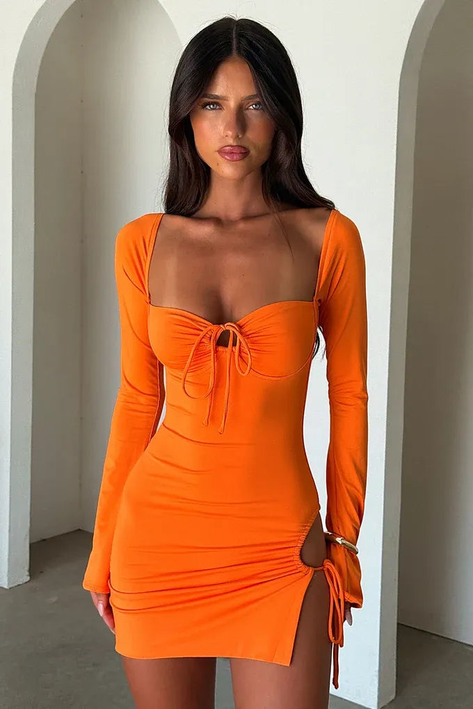 Women's Semi Formal Party Mini Cocktail Dress with Square Neck